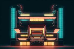 Glowing Otherwordly Architecture Design Photo Generative AI