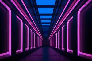 Glowing Otherwordly Architecture Design Photo