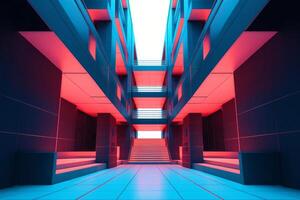 Glowing Otherwordly Architecture Design Photo