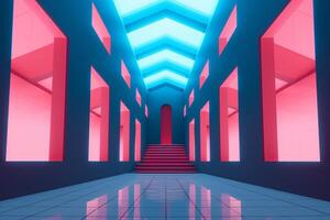 Glowing Otherwordly Architecture Design Photo