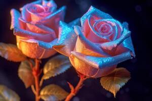 Glowing Rose Texture Background photo