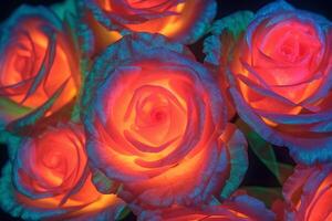 Glowing Rose Texture Background photo
