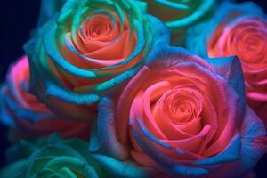 Glowing Rose Texture Background photo