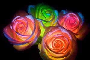 Glowing Rose Texture Background photo