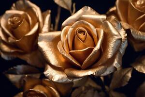 Golden Roses Texture Backgroud photo