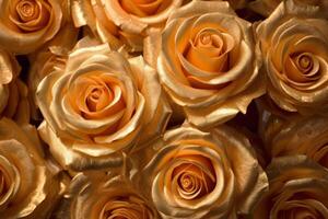 Golden Roses Texture Backgroud photo