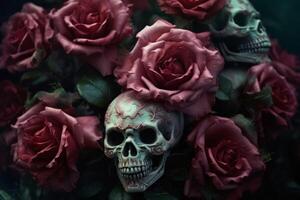 Gritty Roses Texture Background photo
