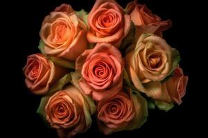 Gritty Roses Texture Background photo