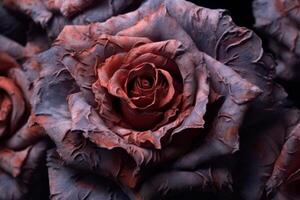 Gritty Roses Texture Background Generative AI photo