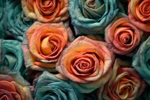 Gritty Roses Texture Background Generative AI photo