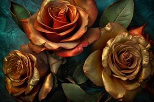 Gritty Roses Texture Background photo