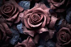 Gritty Roses Texture Background Generative AI photo