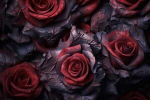 Gritty Roses Texture Background Generative AI photo