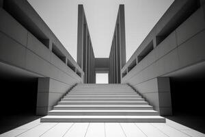 Otherworldly Minimalist Architecture Design Photo Generative AI