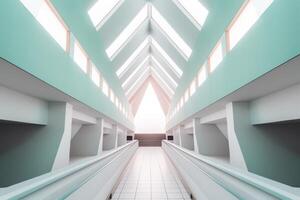 Otherworldly Minimalist Architecture Design Photo Generative AI