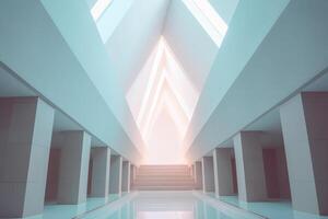 Otherworldly Minimalist Architecture Design Photo Generative AI