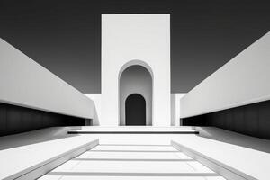 Otherworldly Minimalist Architecture Design Photo Generative AI