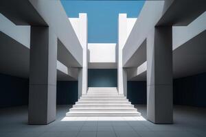 Otherworldly Minimalist Architecture Design Photo Generative AI