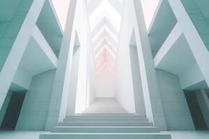 Otherworldly Minimalist Architecture Design Photo Generative AI