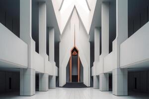 Otherworldly Minimalist Architecture Design Photo Generative AI