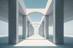 Otherworldly Minimalist Architecture Design Photo Generative AI