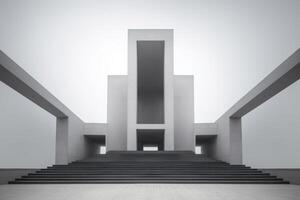 Otherworldly Minimalist Architecture Design Photo Generative AI