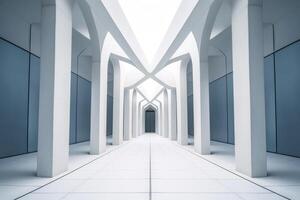 Otherworldly Minimalist Architecture Design Photo Generative AI