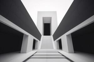 Otherworldly Minimalist Architecture Design Photo Generative AI