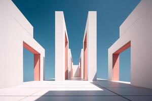 Otherworldly Minimalist Architecture Design Photo Generative AI