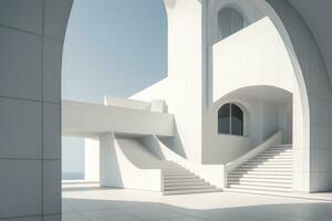 Otherworldly Minimalist Architecture Design Photo Generative AI