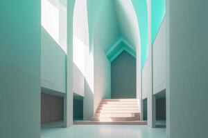 Otherworldly Minimalist Architecture Design Photo Generative AI