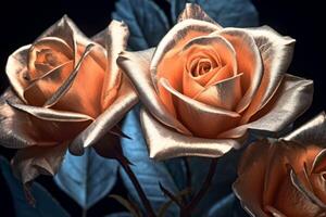 Platinum Rose Texture Background photo