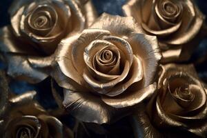 Platinum Rose Texture Background Generative AI photo