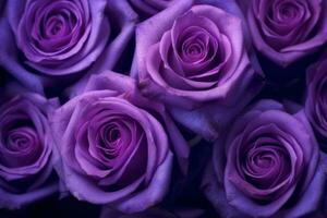 Purple Roses Texture Background Generative AI photo