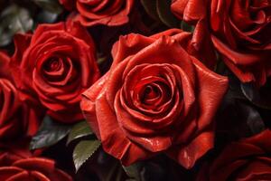 Red Roses Texture Background photo
