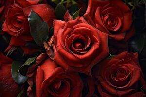 Red Roses Texture Background photo