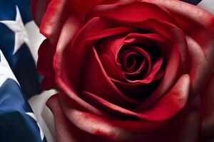 Red White and Blue Rose Texture Background photo