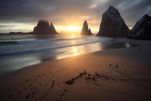 Dark Scenic Beachscape photo