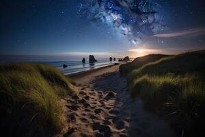 Scenic Dark Beachscape photo