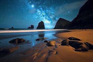 Scenic Dark Beachscape photo