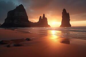 Otherwordly Scenic Beachscape photo