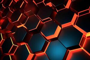 Sleek Modern Geometric Glowing Shapes Outline Background photo
