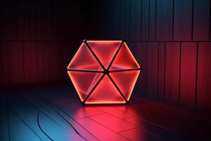 Sleek Modern Geometric Glowing Shapes Outline Background photo
