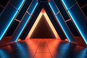 Sleek Modern Geometric Glowing Shapes Outline Background photo
