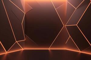 Sleek Modern Geometric Glowing Shapes Outline Background photo