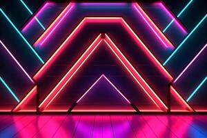 Sleek Modern Geometric Glowing Shapes Outline Background photo
