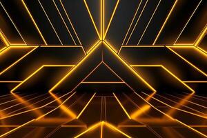 Sleek Modern Geometric Glowing Shapes Outline Background photo