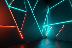 Sleek Modern Geometric Glowing Shapes Outline Background photo