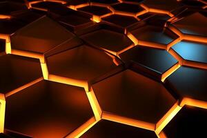 Sleek Modern Geometric Glowing Shapes Outline Background photo