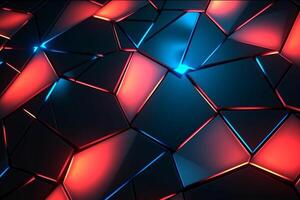Sleek Modern Geometric Glowing Shapes Outline Background photo